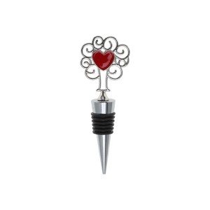 Unique Bargains Bottle Stoppers Lace Heart Zinc Alloy PTR 4.41"x1.50"x0.79" 1Pc - 1 of 3