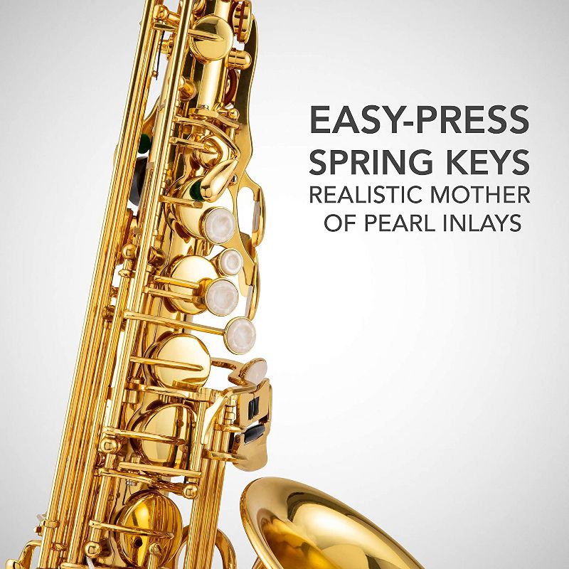 LyxJam Alto Saxophone, E-Flat Brass Sax Beginners Kit, 4 of 8