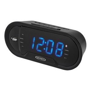 JENSEN JCR-298 Bluetooth Digital AM/FM Dual Alarm Clock Radio with USB Charging Port - 1 of 4