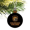 Colorado College Tigers Logo Mini Small Tiny Wood Christmas Tree Holiday Ornament - 3 of 4