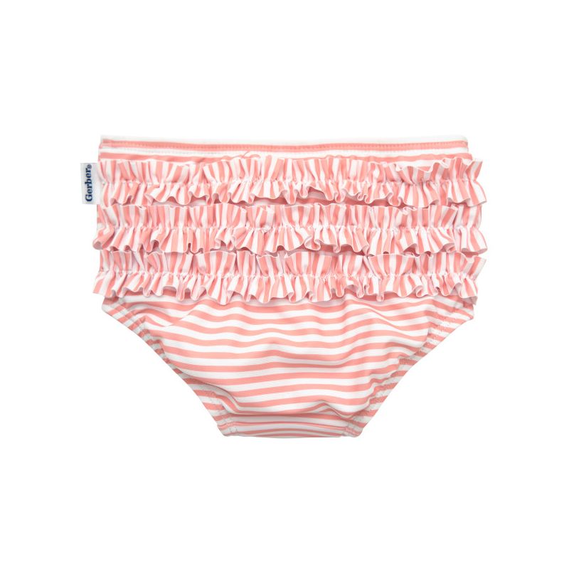 Gerber Baby Girls' Toddler Long Sleeved Rashguard Swimsuit Set - 2-Piece, 3 of 6