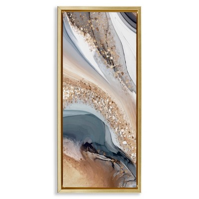 Stupell Industries Glam & Grey Waves, 11" x 25"