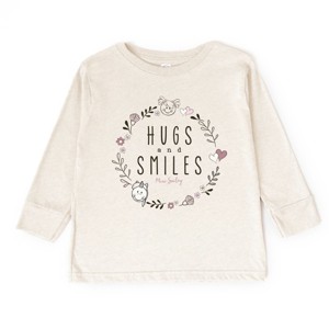 The Juniper Shop Mini Smiley Hugs and Smiles Toddler Long Sleeve Tee - 1 of 4
