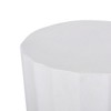 Maggift Patio End Tables, Stylish End Tables for Indoor and Outdoor Use, Ideal for Gardens, Backyard, Special Design, White, 15"*15"*18.5" - 2 of 4