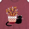 Women's - Instant Message - Cat With Fall Vase Graphic Racerback Tank - 2 of 4