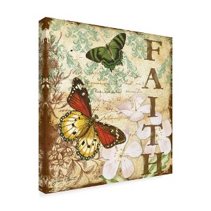Trademark Fine Art -Jean Plout 'Inspirational Butterflies Faith' Canvas Art - 1 of 3