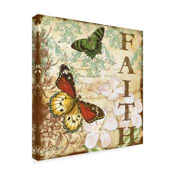 Trademark Fine Art -Jean Plout 'Inspirational Butterflies Faith' Canvas Art