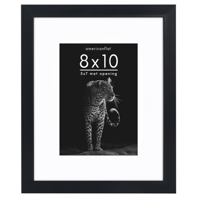 Americanflat Gallery-Style Picture Frame with Mat to Secure Artwork, Prints, and Photos