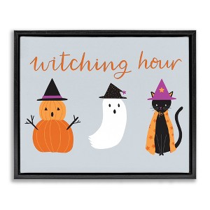Stupell Industries Cute Halloween Witching Hour Floating Frame Canvas Art - 1 of 4