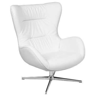 Emma and Oliver Home and Office Retro Swivel Wing Accent Chair