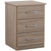 NicBex Nightstand with 3 Drawers,Bedside Table with Handles and  Gray/Brown finish,Modern Side Table for Bedroom,Living Room,Gray/Brown - 4 of 4