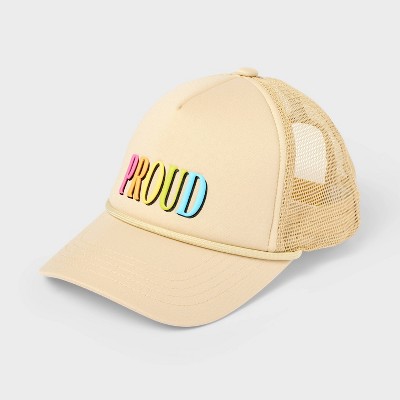 Pride Adult Mesh Proud Baseball Hat - Beige