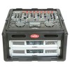SKB Roto Rack/Mixer Console, 10U Slanted Rackmount on top, 4U Rackmount in Front with Steel Threaded Rails, Hard Lid and Doors and Side Access Ports - 2 of 4