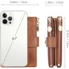 Clotth Small Wallets for Women - RFID Blocking Leather Bifold Double Zipper Wallet,Card Case Purse with 2 ID Windows - 3 of 4