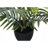 Monarch Specialties Artificial Plant 20 inch Tall Palm Indoor Faux Fake Table Greenery Potted Real Touch Decorative Green Leaves Black Pot - 3 of 4