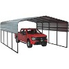 Erommy Carport with Galvanized Steel Roof, Multi-Use Shelter, Sturdy Metal Carport for Cars, Boats, and Tractors - 3 of 3