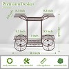 Sorbus Garden Cart Stand & Flower Pot Plant Holder Display Rack, 6 Tiers- Perfect for Home, Garden, Patio (Bronze) - 3 of 4
