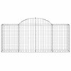 vidaXL Gabion Basket Set of 5 - Decorative Outdoor Garden Barrier - Arched Galvanized Iron - Stable and Durable - 78.7"x11.8"x31.5" - 4 of 4