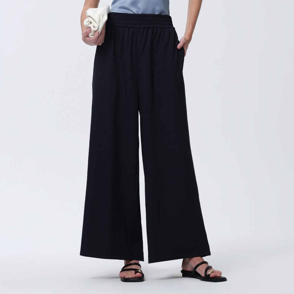 Women's Super-High Rise Wide Leg Ankle Length Pull-On Pants - A New Day™ Dark Blue XXL