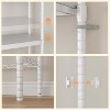 5-Tier Wood Over, The-Washer Dryer Storage Shelf 28" A+B, Adjustable Height Laundry Organizer with Double-Layer Wood Shelves, for Home - 2 of 4