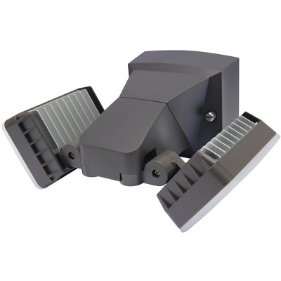 Bronze Dual Head LED Dusk-to-Dawn Security Flood Light