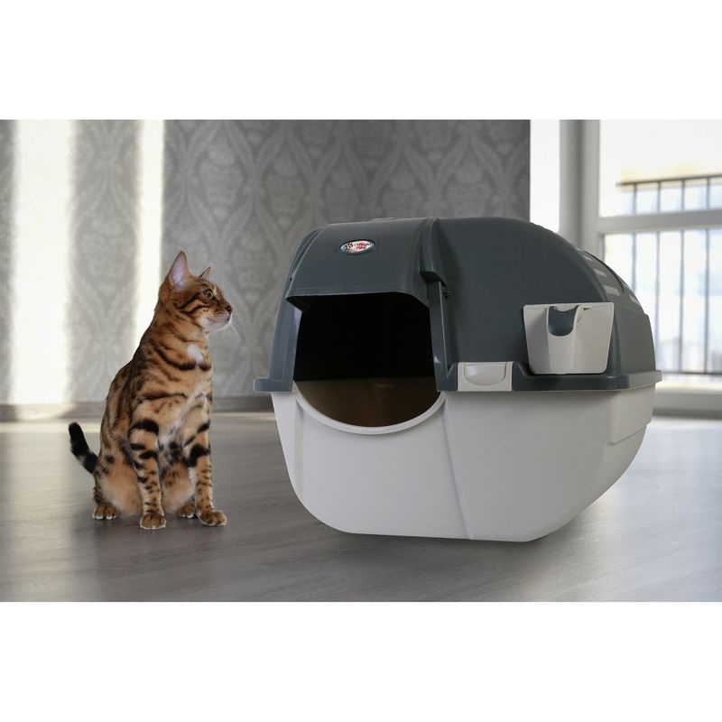 Omega Paw Elite Roll 'N Clean Self Cleaning Litter Box with Integrated Litter Step and Unique Sifting Grill, 5 of 6