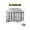 Racxily Large Dog Kennel Outdoor Pet Pens Dogs Run Enclosure Animal Hutch Metal Coop Fence with Roof Cover - 2 of 4