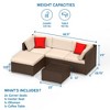 Nestl Outdoor Patio Furniture Set, 5 Piece  Wicker Patio Furniture Sets with Coffee Table - 2 of 4