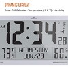 Marathon Slim Jumbo Atomic Wall Clock Full calendar Display With Indoor Temperature & Humidity - image 4 of 4