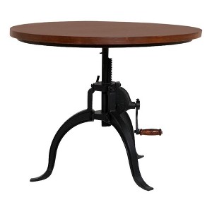 Carolina Living Riley Adjustable Height Rustic Coffee Table - Chestnut Top - Black Base - 1 of 3