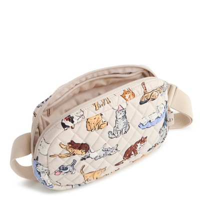 Vera Bradley Women's Outlet Cotton Large Cube Belt Bag A Cat's Life — фото 3