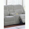 Vynxaria Contemporary Ash Fur-Like Corduroy Motion Loveseat w/Console (Cup Holders), Metal Recline, Pillow-Top Arms, 73"W - 4 of 4