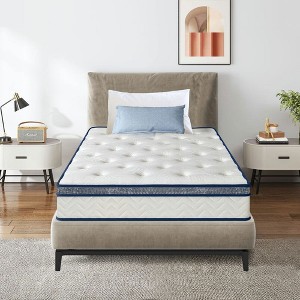 Resenkos Queen Mattress, 10 Inch Hybrid Queen Mattress in a Box, Individual Pocket Spring Bed Mattress, Medium Firm Mattress - 1 of 4