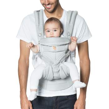 Ergobaby Omni 360 Cool Air Mesh All Position Breatheable Baby Carrier with Lumbar Support - Pearl Gray 7-45lb