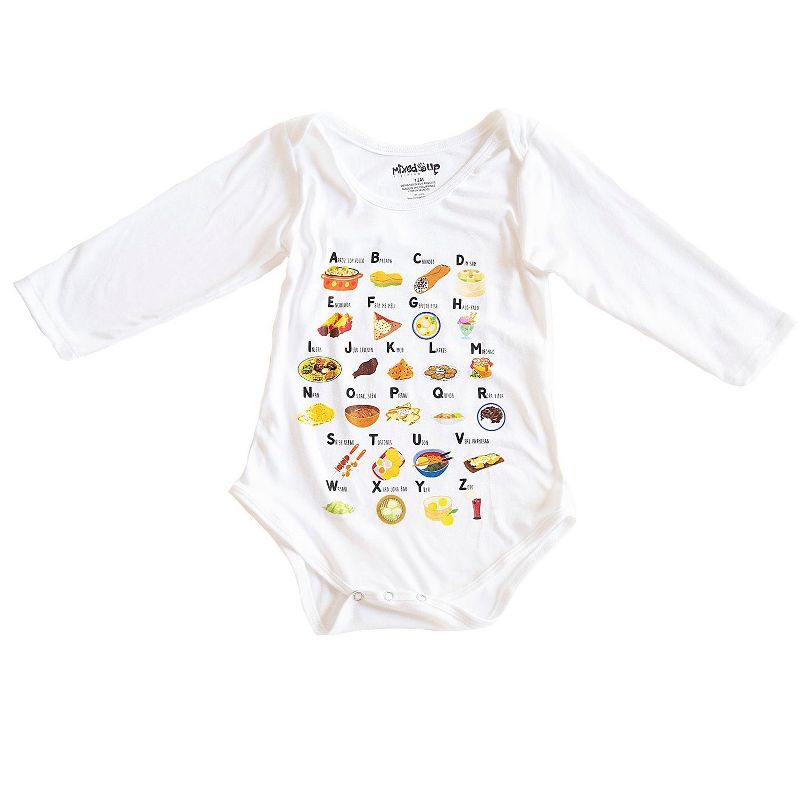 Mixed Up Clothing Infant Alphabet Long Sleeve Bodysuit, 1 of 3