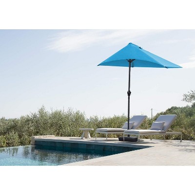 Whiteline Modern Living Asher Side wall umbrella blue color, 2.75 meters iron bone (1218mm) 38 irons, 160G polyester cloth without boundary