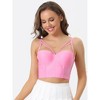 INSPIRE CHIC Women's Adjustable Straps Push-Up Underwire Triangle Cross Bralette - 4 of 4