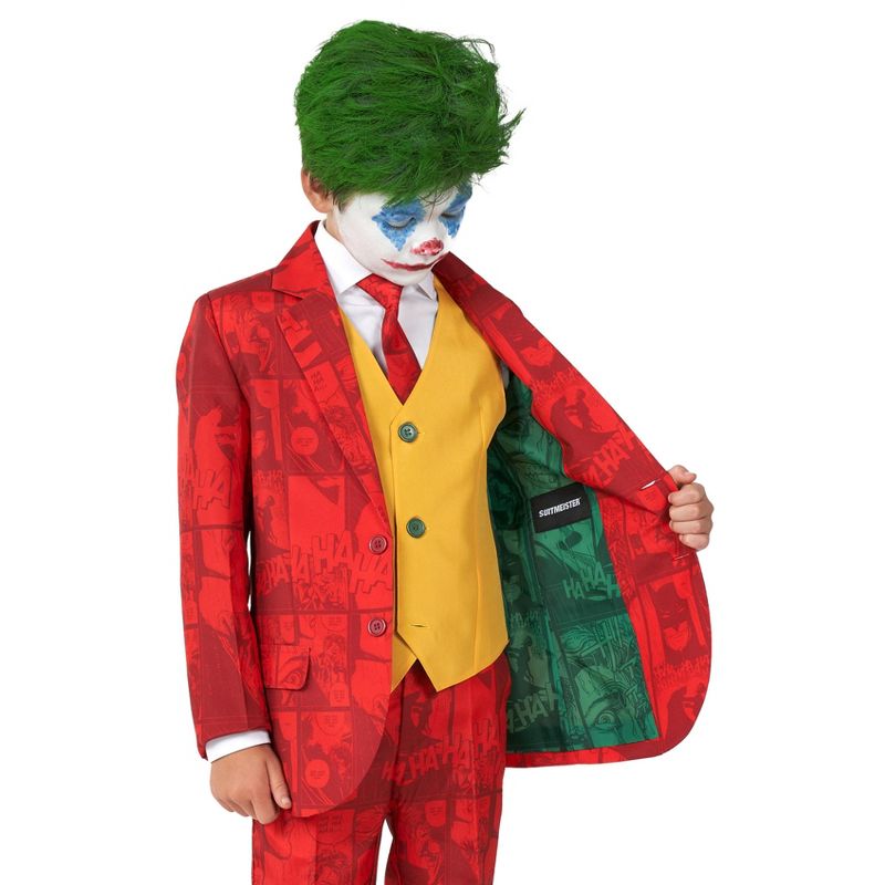 Suitmeister Boys Party Suit - Scarlet Joker Costume - Red, 3 of 7