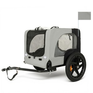 SEVOBAL Pet Strollers Outdoor Heavy Duty Collapsible Pet Bike Trailer Universal Hitch Foldable DogCargo Carrier Cart, Gray, 42.52"*31.5"*27.56" - 1 of 4