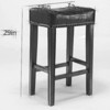NicBex Set of 2 Bar Stools for Kitchen Island,PU Leather Farmhouse Counter Bar Stools,Bar Chairs for Dining Rooms,Kitchens Islands,Black/Brown/Gray - 3 of 4