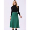 INSPIRE CHIC Women's Elastic High Waist A-Line Ribbed Knit Sweater Skirt - 3 of 4