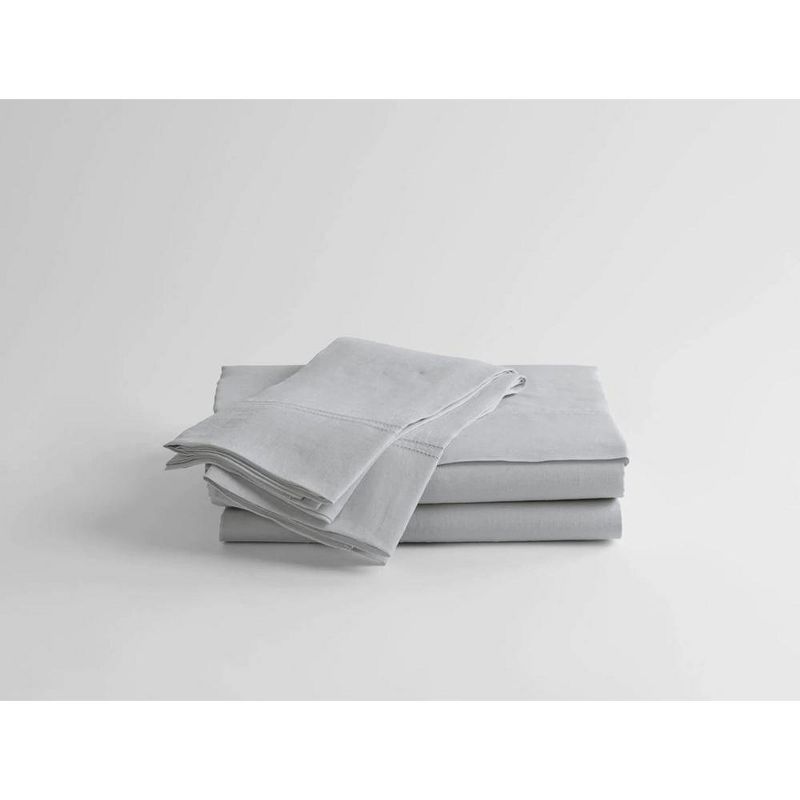 3 pcs 100% Fine Hotel Luxury Bed Sheet Set, Extra Soft and Deep Pocket up to 16" Sheet Set with pillowcase, 5 of 8