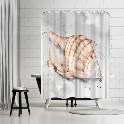 Americanflat Blush Shell I by Pi Creative Art 71" x 74" Shower Curtain