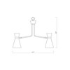 Z-Lite Soriano 5 - Light Chandelier in  Matte Black/Heritage Brass - 3 of 4