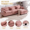 MOONMISS 112" Oversized Chenille L Shaped Sectional Sofa Cloud Couch with Movable Storage Ottoman, Phone Holder, USB Charging Port - 4 of 4