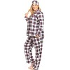Women's Plus Size Three-Piece Pajama Set - White Mark - 2 of 3