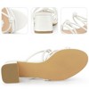 Perphy Women's Strappy Double Knotted Block Heel Criss Cross Slide Sandals - 3 of 4