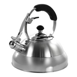 Megachef 2.8l Round Stovetop Whistling Kettle - Brushed Silver : Target