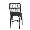 Outdoor PE Wicker Patio Dining Chairs Set of 2 Rattan Dining Chairs for Backyard, Poolside, Garden - 4 of 4
