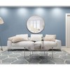 Elegant Lighting Metal frame Round Mirror with decorative hook 42 inch Silver finish - 2 of 4